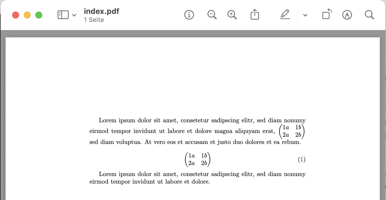 A LaTeX PDF containing the bold text